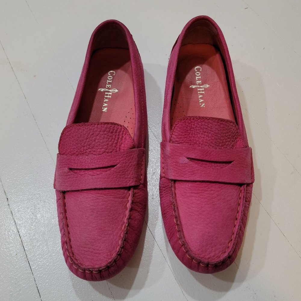 Cole Haan Fuchsia Leather Loafers